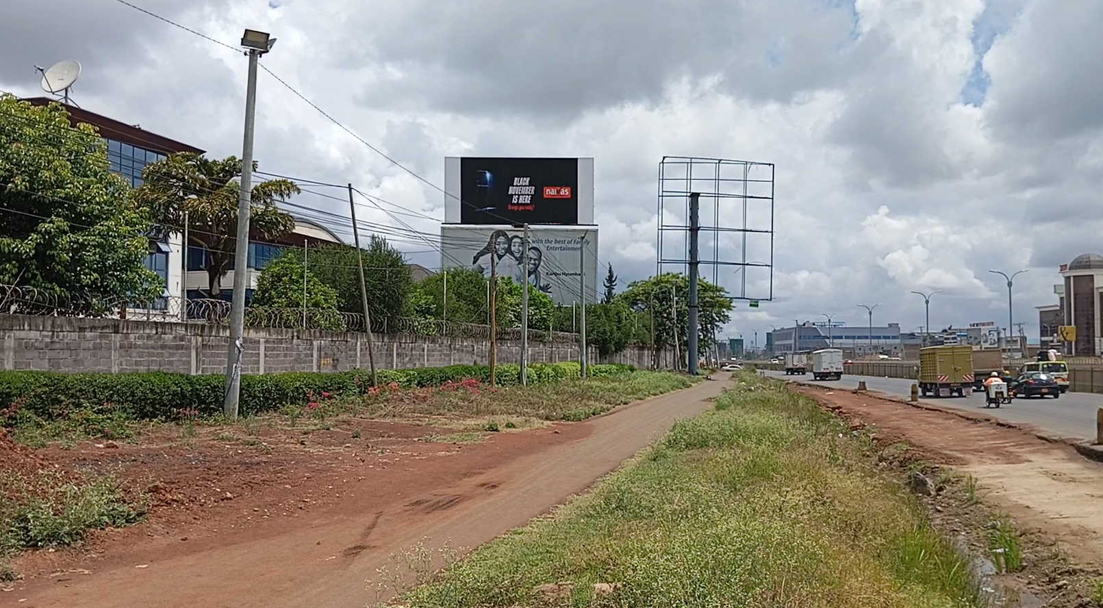 Large outdoor digital billboard at night